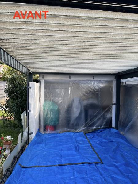 Pergola avant Nettoyage à Mimizan dans les Landes