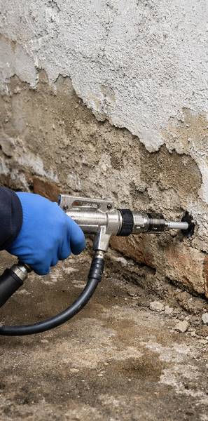 Assèchement des murs humides d'une maison par un professionnel à Vielle Saint Girons dans les Landes